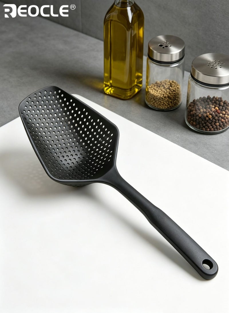 REOCLE Durable PP Plastic Filter Spoon Leak Proof Kitchen Tool for Blanching Vegetables Hot Pot and Frying with Drainage and Ice Shovel for Home and Commercial Use - Image 2