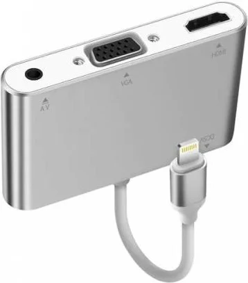 Polhammobile Polham VGA Av Audio Cable For Apple Iphone And Ipad , Apple VGA Av Audio Converter Cable