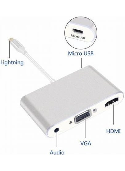 Polhammobile كابل الصوت والفيديو VGA من بولهام للايفون والايباد، كابل محول الصوت والفيديو VGA من أبل  - Image 3