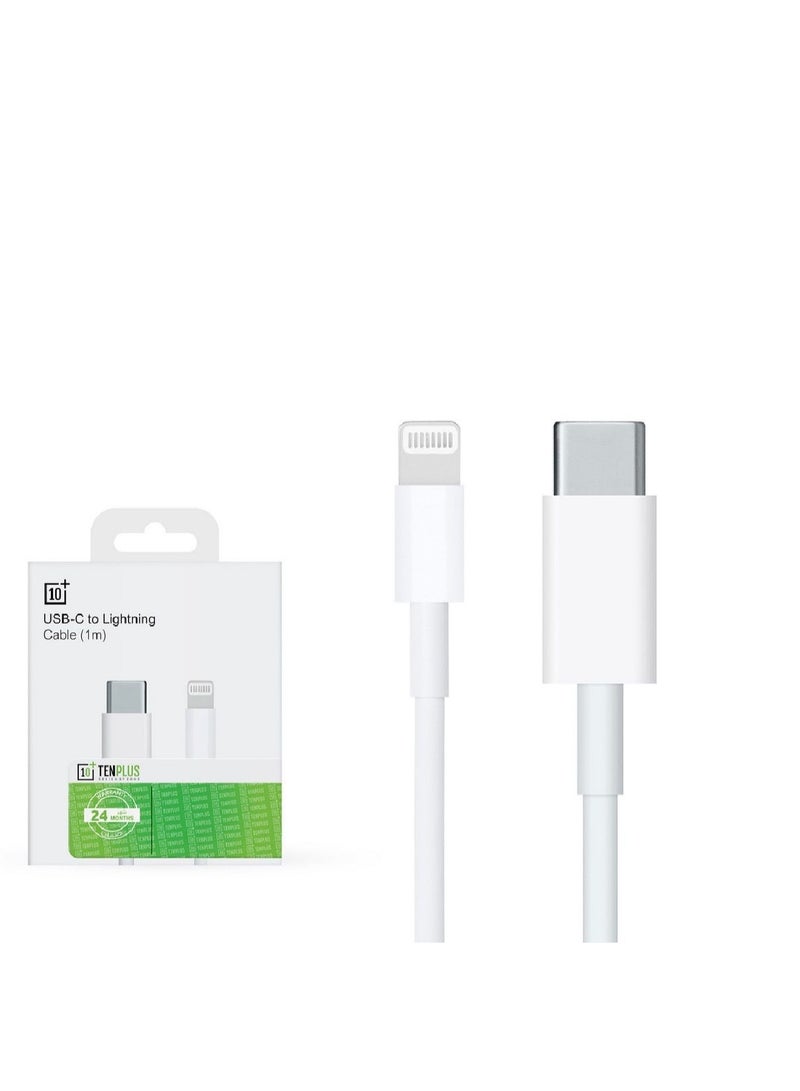 تنبلس كابل USB-C إلى Lightning - 1 متر أبيض - Image 3