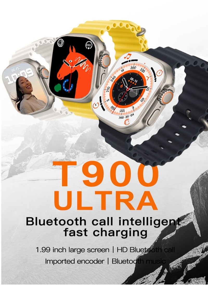 AROAQ - T900 Ultra Wireless Charging New Features Super Fast New Smart Watch Orange - Image 1