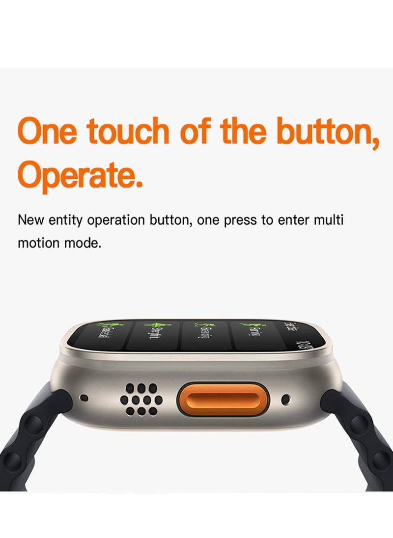 AROAQ - T900 Ultra Wireless Charging New Features Super Fast New Smart Watch Orange - Image 1