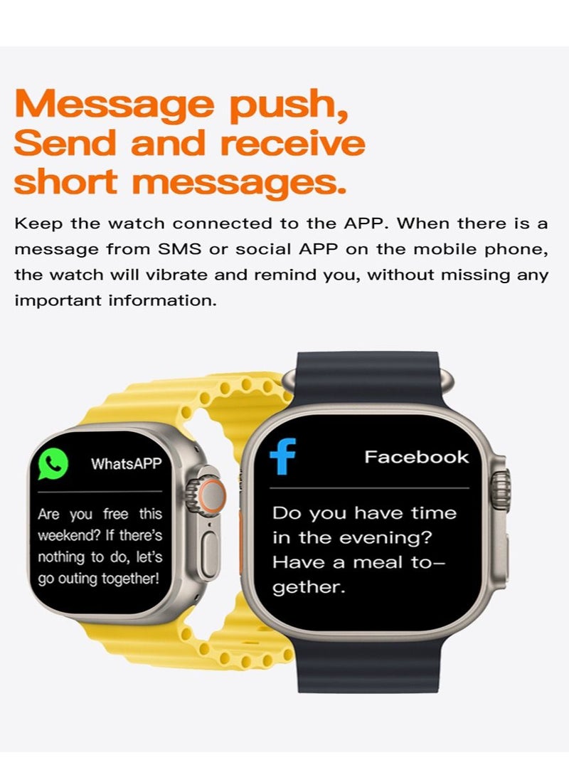 AROAQ - T900 Ultra Wireless Charging New Features Super Fast New Smart Watch Orange - Image 1