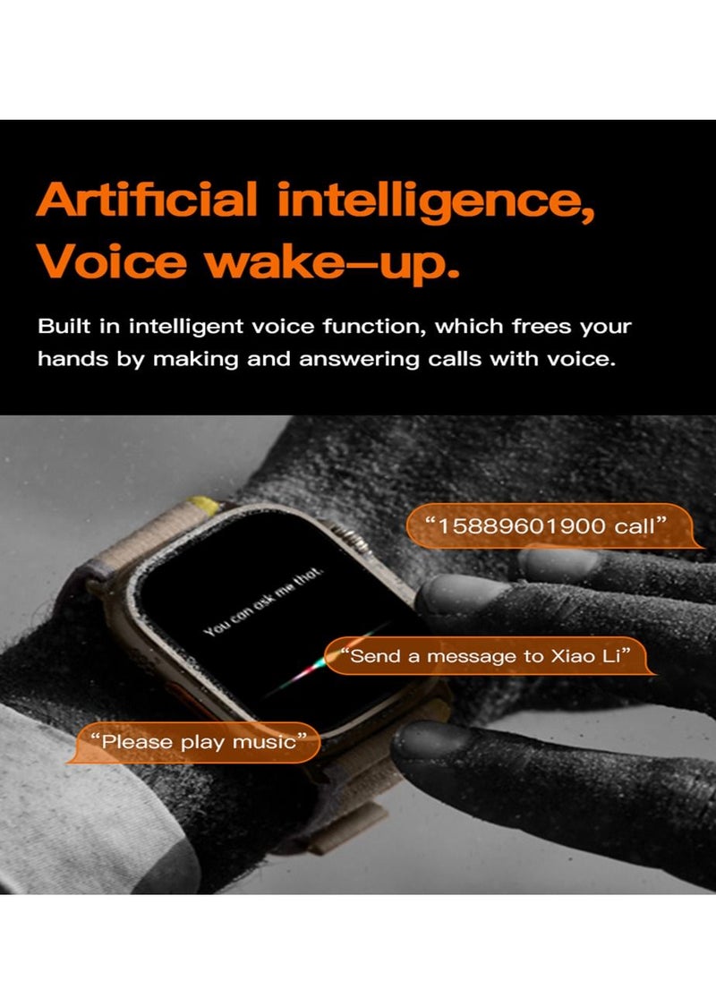 AROAQ - T900 Ultra Wireless Charging New Features Super Fast New Smart Watch Orange - Image 1