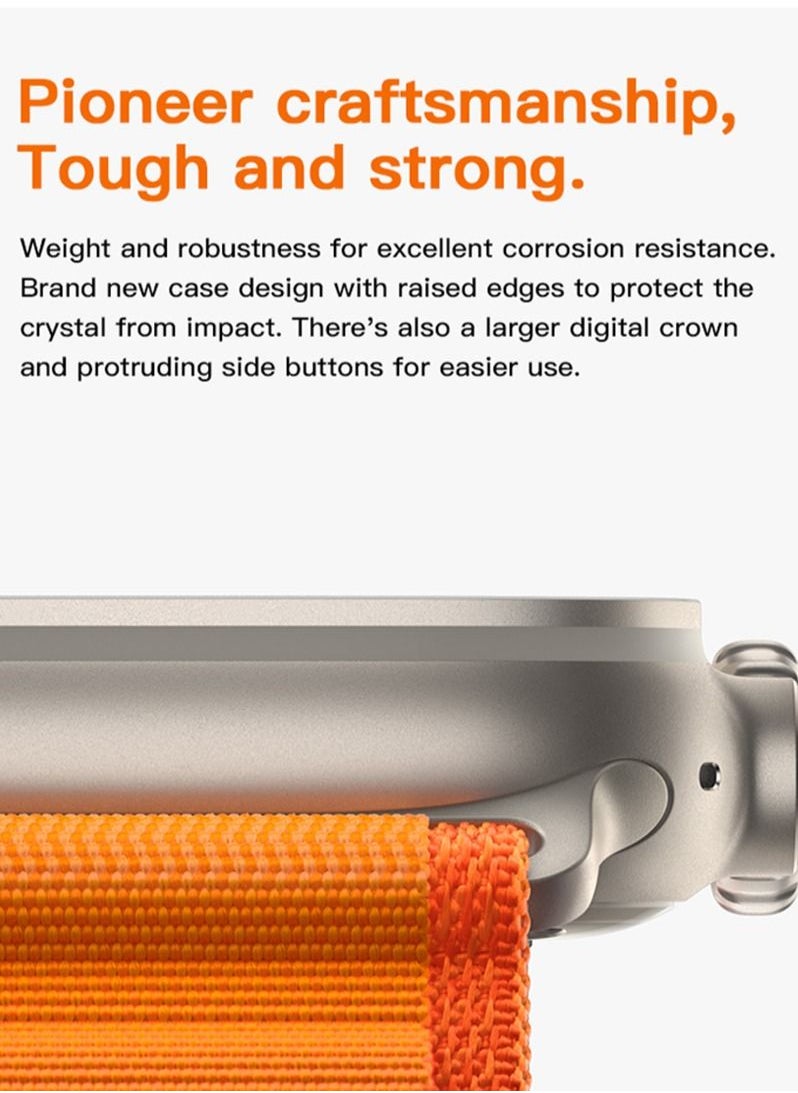 AROAQ - T900 Ultra Wireless Charging New Features Super Fast New Smart Watch Orange - Image 1