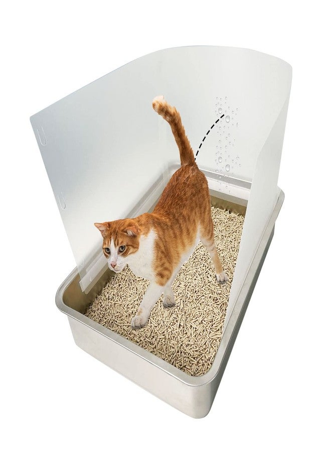 AAiphuwew 3 Pcs Connectable Cat Litter Box Pee Shields High Side Easy Cleaning Anti-Splashing Litter Pan Shield - Litter Box Not Included - Image 1
