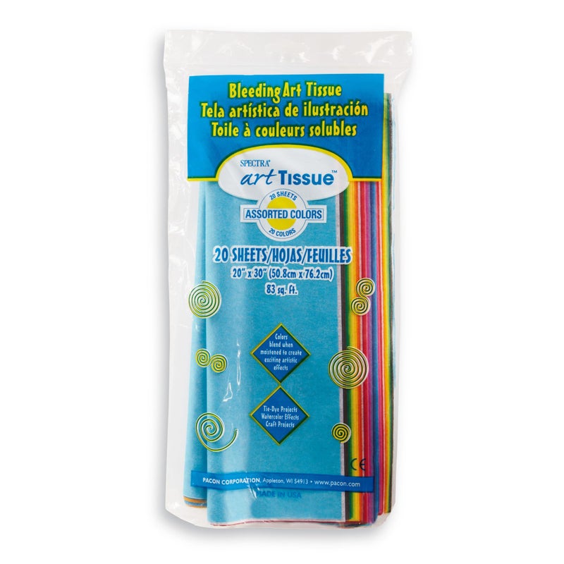 Pacon Pacon Spectra Art Tissue 20 x 30 20 Assorted Colors 20 SheetsPack