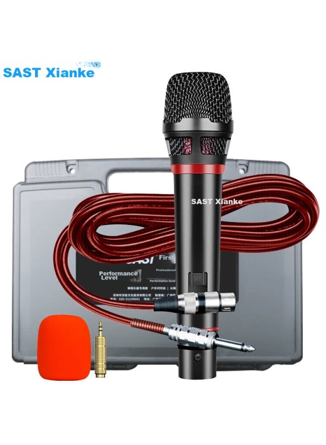 Sast Ok-73 Wired Microphone, Conference And Speech Dynamic Microphone, Home Ktv Singing Karaoke, 4-meter Cable Length, With Plastic Case - Image 1