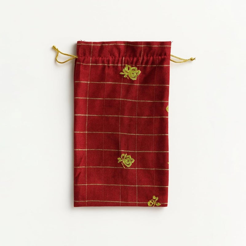 KitchEase Red Silk Potli Bags for Return Gifts | Elegant Drawstring Gift Pouches for Chocolates Dry Fruits Jewelry | Reusable Wedding Party Favor Bags | Traditional Festive Diwali Gift Packing Bags - Image 2