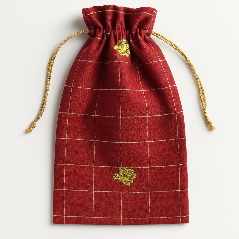 KitchEase Red Silk Potli Bags for Return Gifts | Elegant Drawstring Gift Pouches for Chocolates Dry Fruits Jewelry | Reusable Wedding Party Favor Bags | Traditional Festive Diwali Gift Packing Bags - Image 3