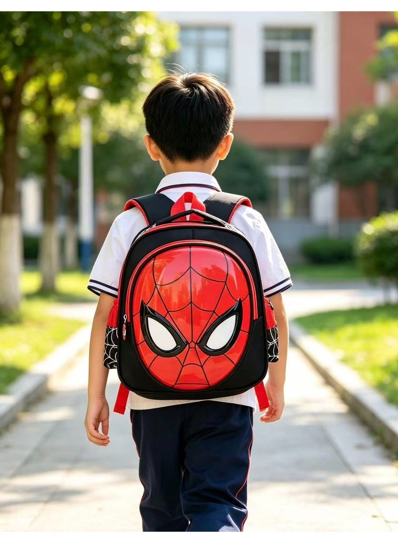 Kids Spider-Man Printed Backpack with Adjustable Straps, 31x25x12 cm - Image 5