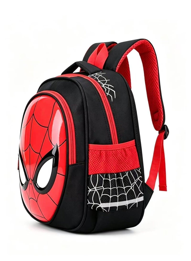 Kids Spider-Man Printed Backpack with Adjustable Straps, 31x25x12 cm - Image 2