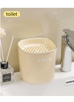 Generic Desktop trash can, office trash can, mini waste paper basket, tea drain bucket white  - Image 3