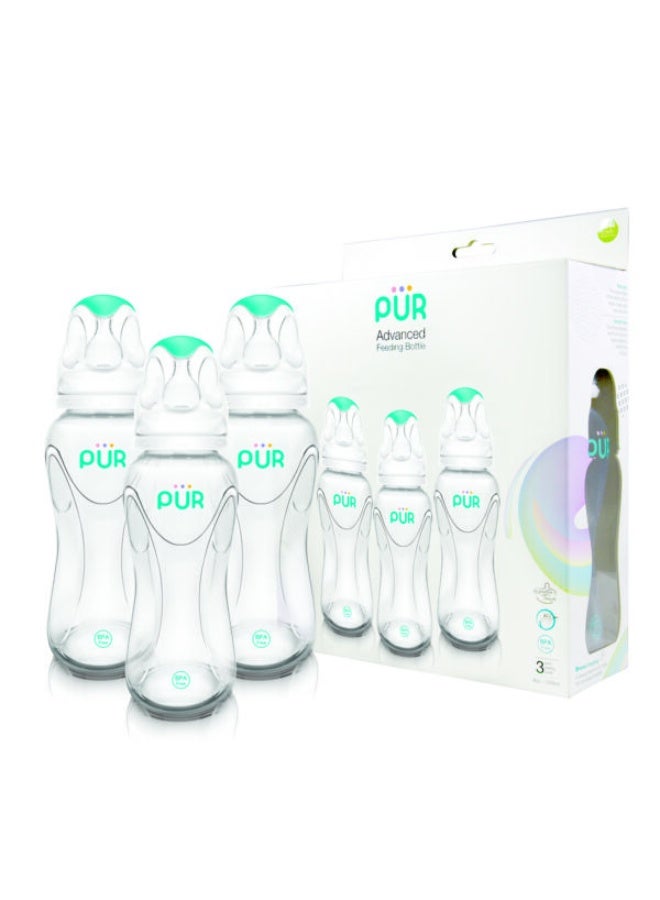 Pure Advanced 3-Pack 250ml Slim Neck Feeding Bottles - The safe and healthy choice for feeding your baby - Image 4