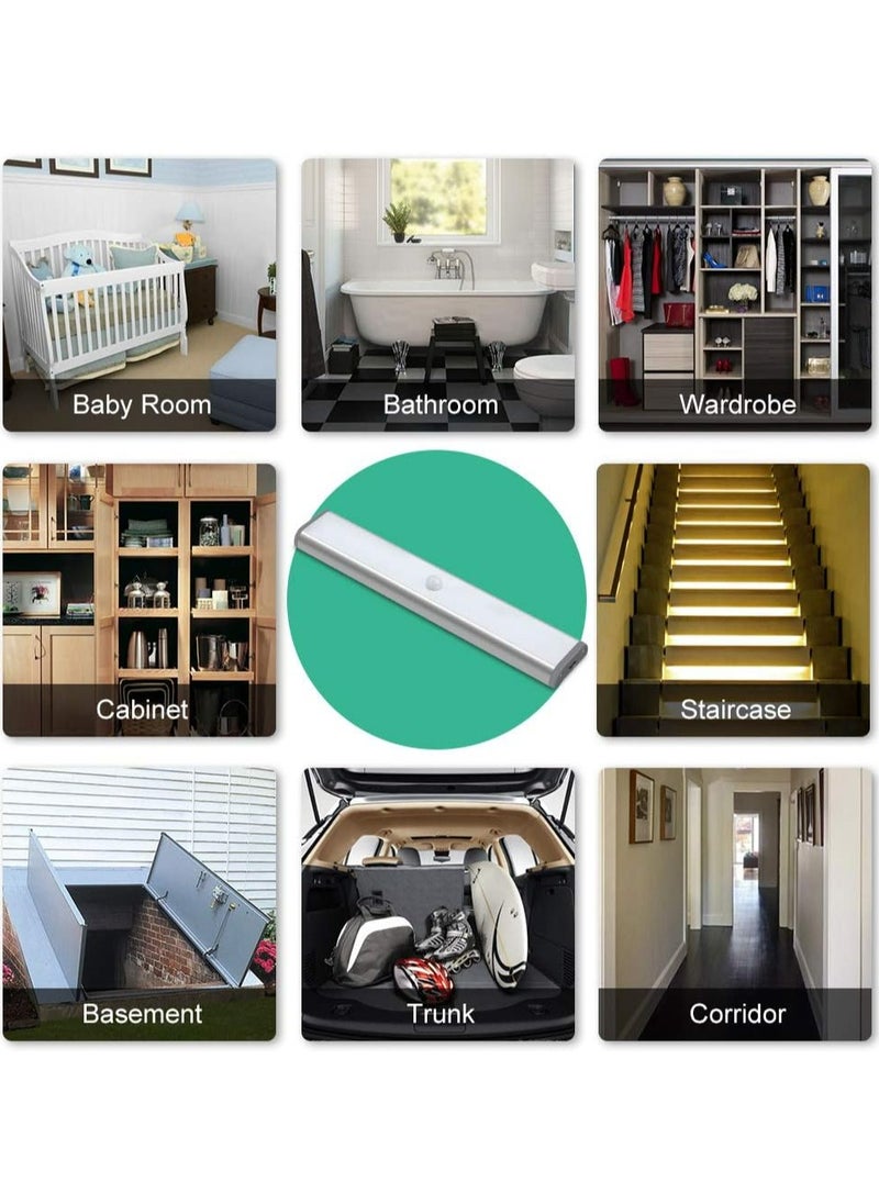 EZGOZ Wireless Motion Sensor LED Light with Dual Modes Night Light Closet Lights LED Lighting for Cabinet Wardrobe Drawer Stairs Cupboard Counter Pantry Bed 3 Pack,White Light  - Image 2