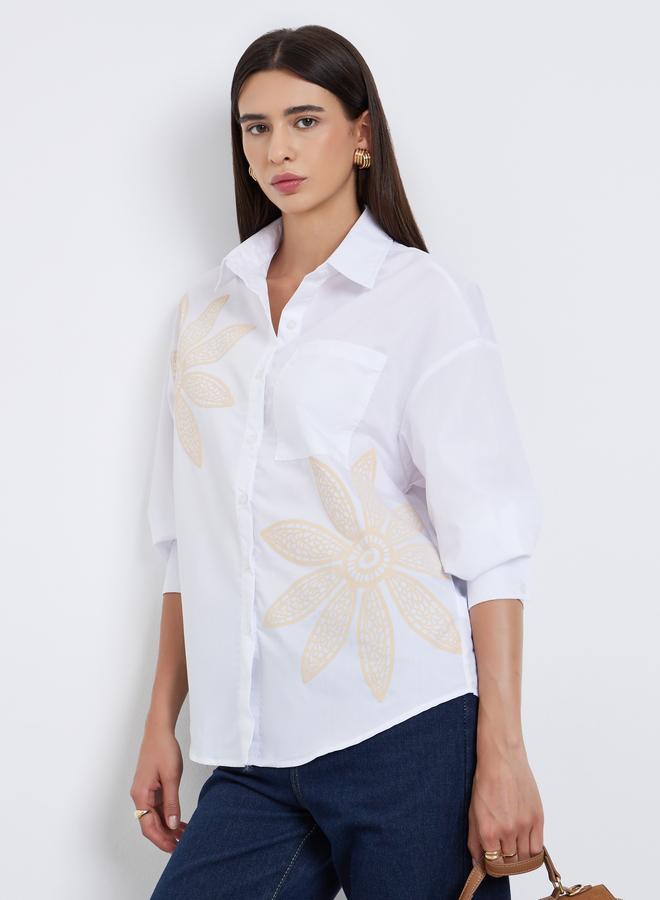 تايك تو بلوزة بطبعة زهور - Image 1