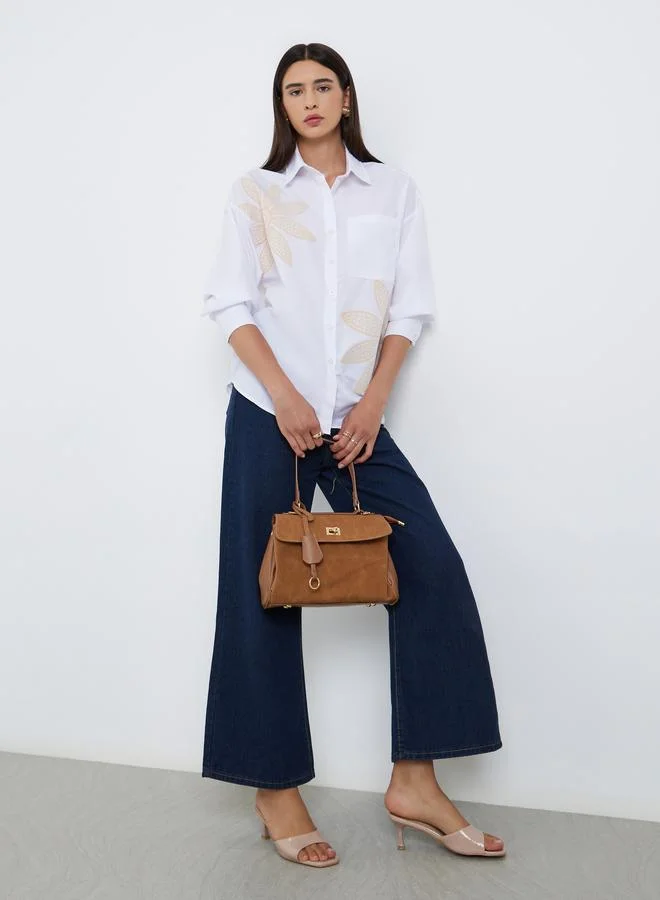 Take Two Take Two Women White Floral Print Shirt