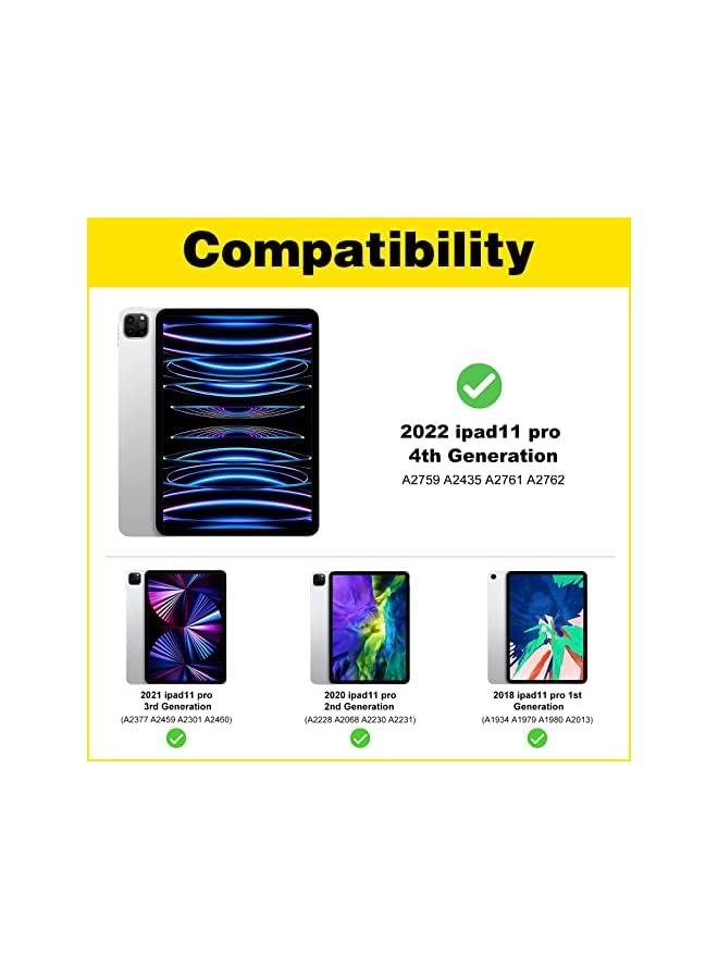 Procases Matte Screen Protector For Ipad Pro 11 Inch 2022 2021 2020 2018, Anti-Fingerprint Matte Tempered Glass Screen Film Guard Screen Protector For Ipad Pro 11” 4Th 3Rd 2Nd 1St Gen - Image 2