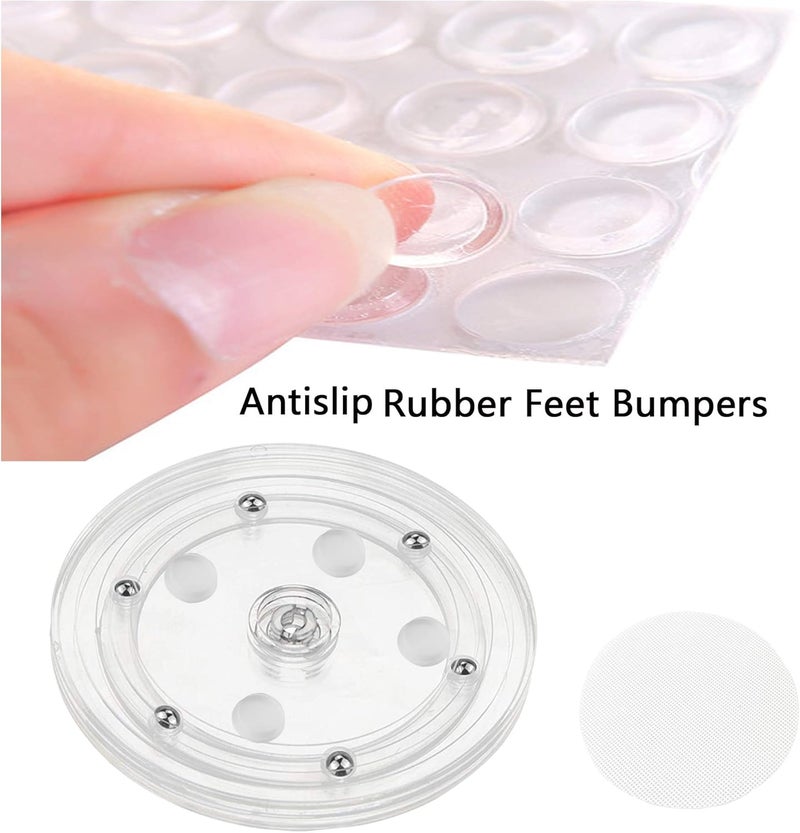 TOSPARTY Cookie Decorating Kit Supplies Including 1 Acrylic Turntable 6 Scribe Needle 2 Silicone Mesh Mats 6 Cookie Decoration Brushes 4 Rubber Feet Bumpers - Image 4