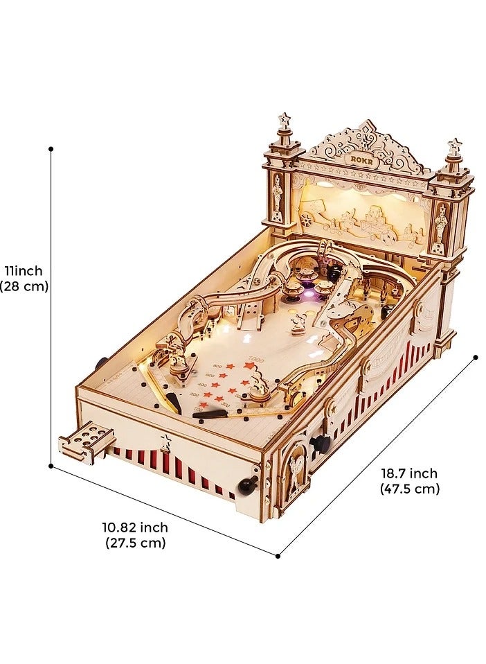 ROKR Wooden Puzzles for Adults Miniature Pinball 3D Puzzle - Image 4