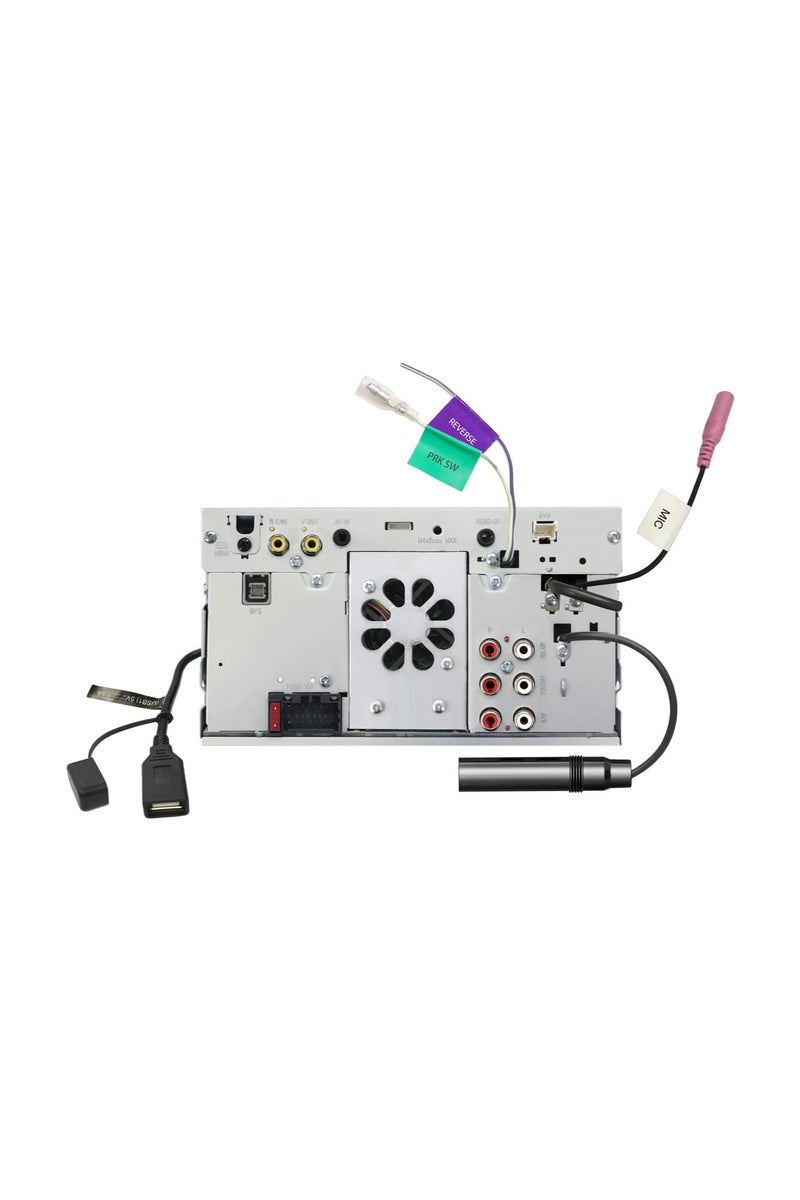 كينوود جهاز استقبال الوسائط المتعددة للسيارة كينوود DMX7522S، مقاس 6.8 بوصة، لاسلكي وسلكي، يدعم Apple CarPlay / Android Auto | معادل صوت 13 نطاقًا، ومخرج صوت مسبق 3 × 5 فولت - Image 3
