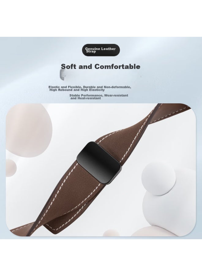 Bho Suitable For Apple Watch Band, New Apple Watch 10/ultra Band, Genuine Leather Iwatch S9/8/7/6/5/se Band, Fine Velvet Genuine Leather Strap - Image 5