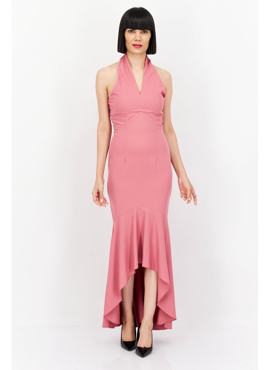 Women Petite Bridesmaid Plain Maxi Dress, Pink - pzsku/ZBD1EF35446EE8D884774Z/45/_/1727187847/0292be7e-b904-4531-a7b9-218d0a0f523e