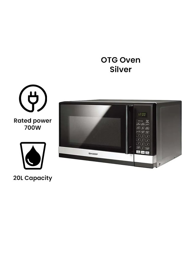 شارب فرن ميكروويف قوي 20 L 700 W R-20GHM-SL3 فضي - Image 2