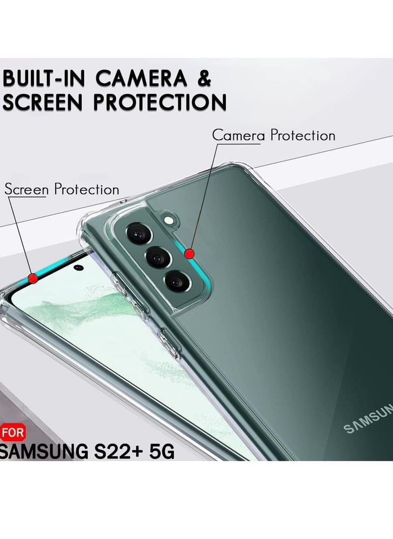 تين تك - جراب حماية شفاف لموبايل سامسونج S22 Plus /  Samsung S22 Plusمن البولي يوريثين المقاوم للحرارة مضاد للخدوش من تين تك - شفاف - Image 1