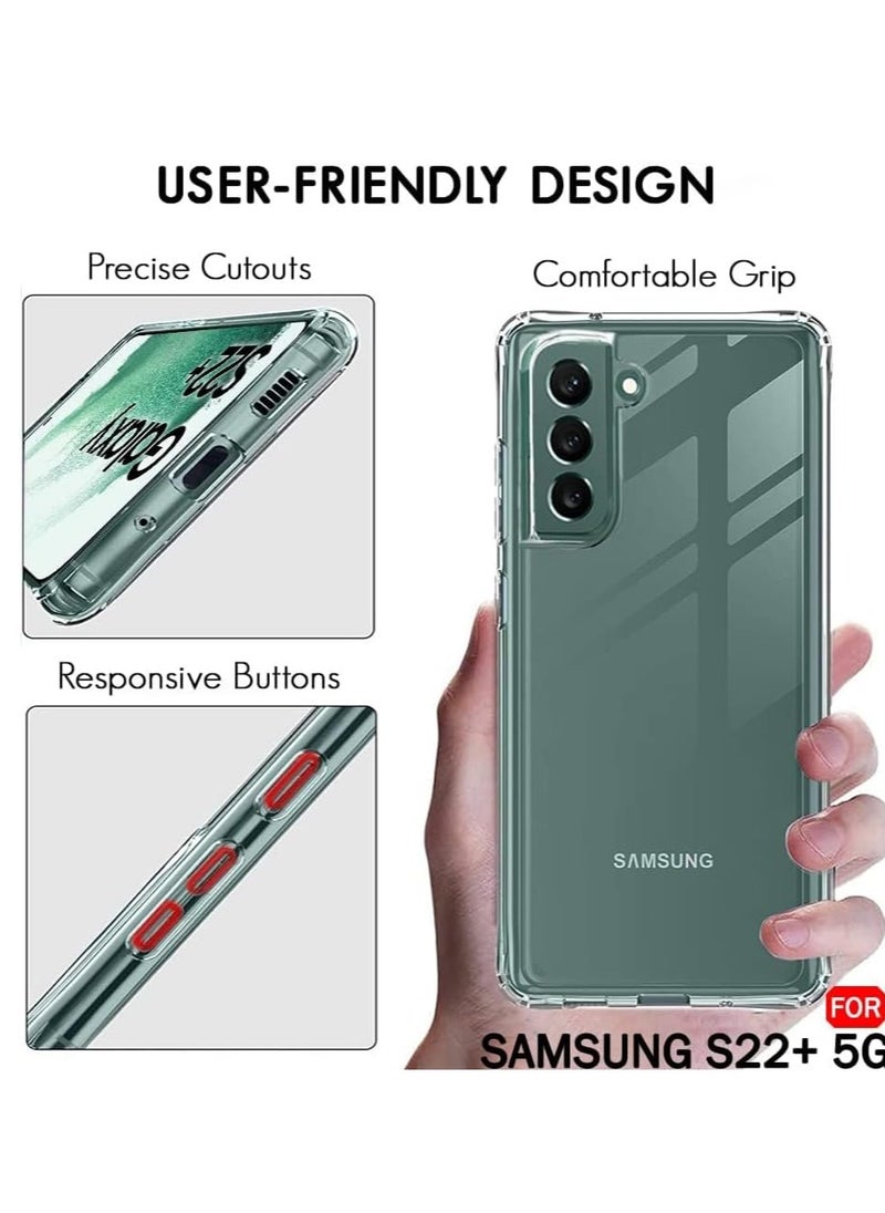 تين تك - جراب حماية شفاف لموبايل سامسونج S22 Plus /  Samsung S22 Plusمن البولي يوريثين المقاوم للحرارة مضاد للخدوش من تين تك - شفاف - Image 1