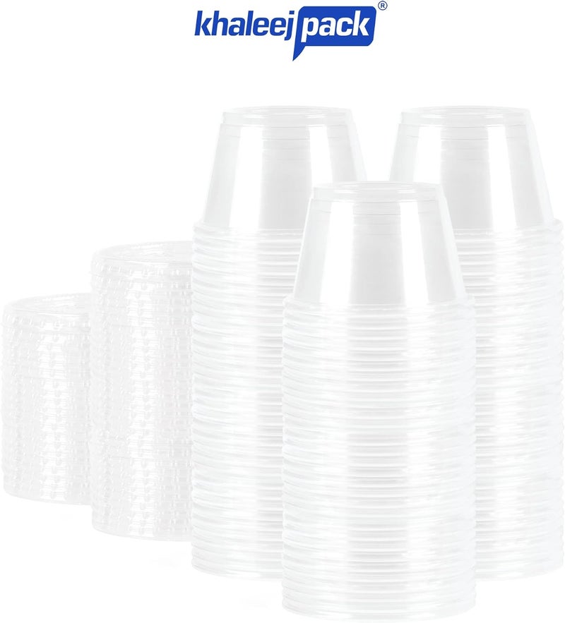 Khaleej Pack 100 Pack Of 4 oz Jello Shot Cups – Clear Plastic Small Containers With Tight Lids Condiment Cups Sauce Cups Souffle Cups Disposable Ketchup Cups Tiny Comfy Cups - Image 5