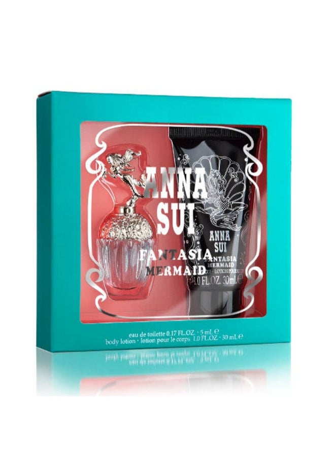 ANNA SUI - Anna Sui Fantasia Mermaid-  Eau de Toilette, 5 ml + Body Lotion 30 ml Miniature Gift Set - Image 1