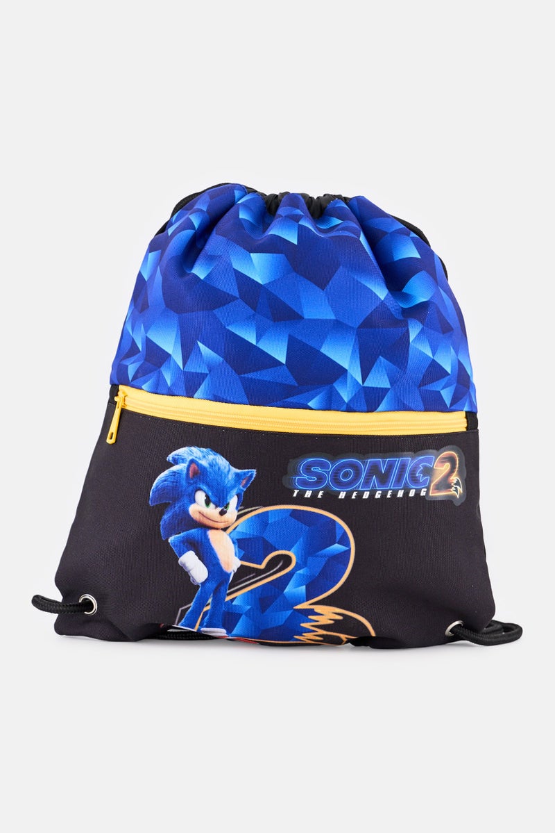 SONIC حقيبة سحب للأطفال الأولاد برسومات، متعددة الألوان - Image 1