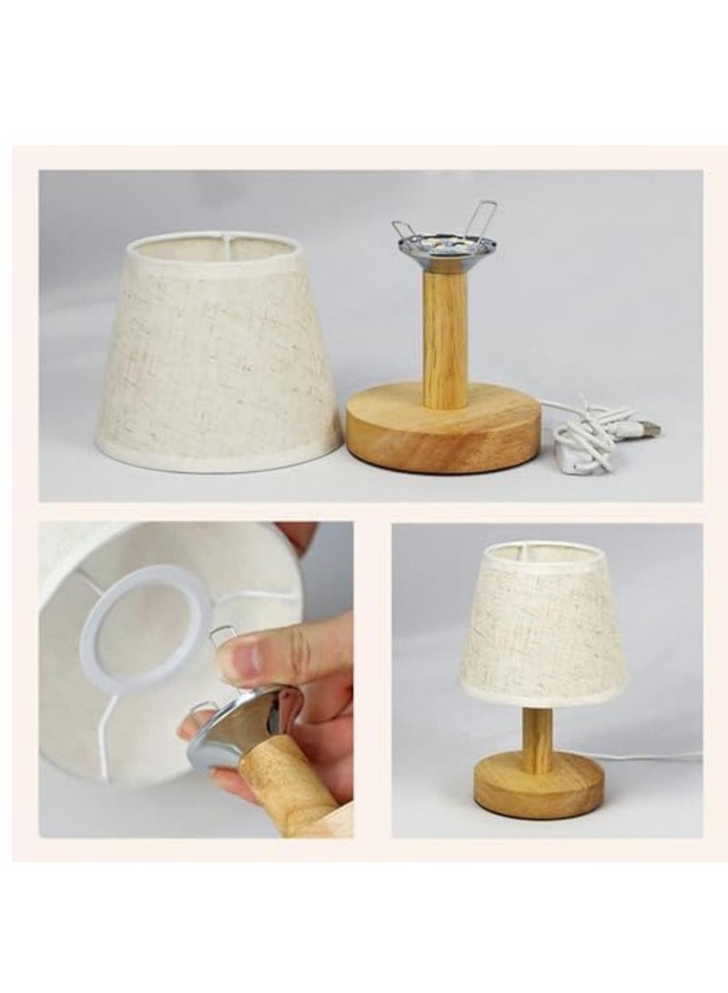 DUNISO مصباح طاولة سرير، مصباح مكتب حديث LED، مع لمبة سطوع ثابت، لغرفة النوم، غرفة المعيشة، غرفة الأطفال، المكتب - Image 3