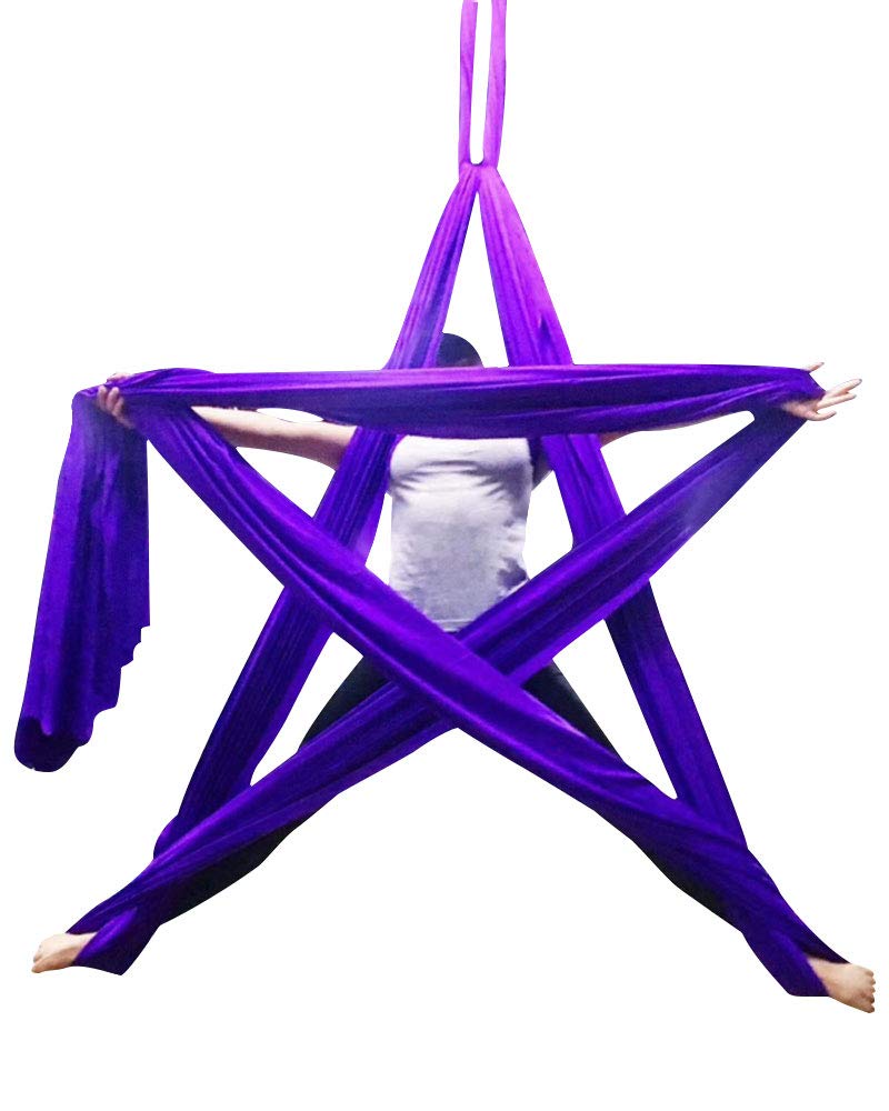 Dasking Aerial Silks Starter Kit - Durable 11Yards of Aerial Yoga Hammock with Hardware, Aerial Swing for Acrobatic Flying Yoga & All Levels (Aerial Rigging Point Up to 14ft) - Image 3