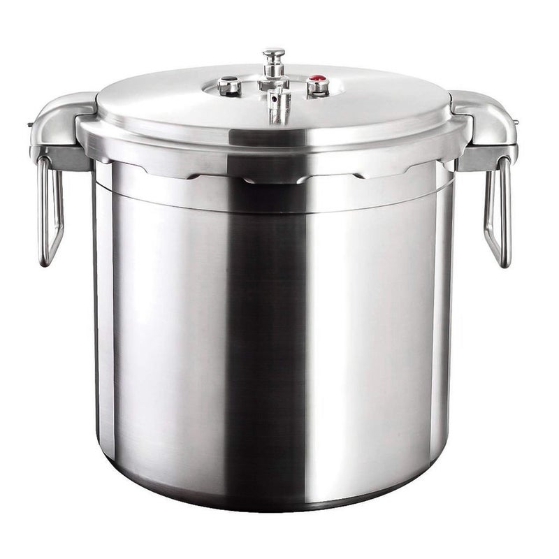 Buffalo 32 Quart Stainless Steel Pressure Cooker Large Canning Pot with Lid for Commercial Use  Easy to Clean Stove Top Pressure Canner Can Cooker  Safety Goods Certificate QP430