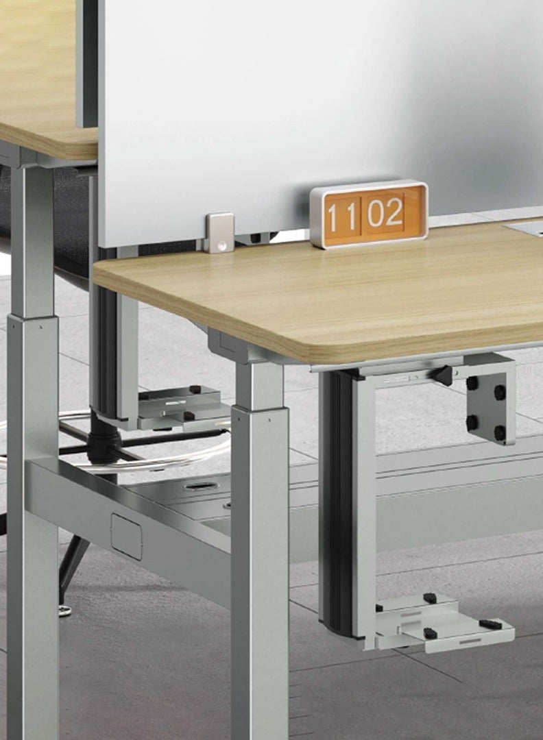 WORKSPACE Adjustable Under-Desk CPU Holder with 360 Degree Swivel for Workspace Home Work Desk Set-Up - White - Image 2