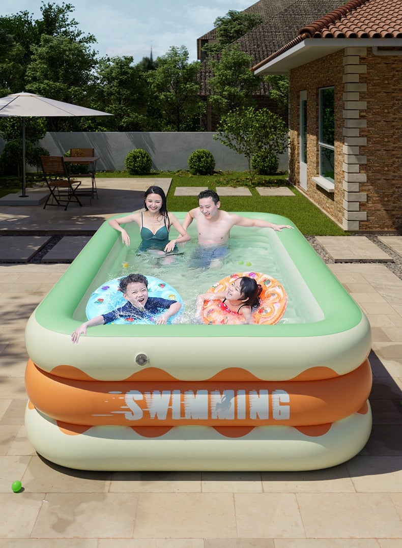 AUTOYSUR Inflatable Swimming Pool with Slide and Canopy, Inflatable Swimming Pool for Kids and Adults, for Backyard Outdoor Indoor Lounge Garden（Swimming pool+Slide+Sun Shade+Water gun） - Image 3