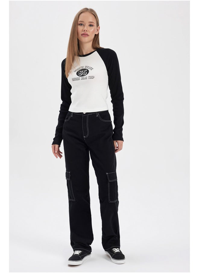 DeFacto - Woman Straight Fit Cargo Woven Trousers - Image 1