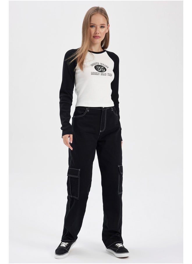 DeFacto - Woman Straight Fit Cargo Woven Trousers - Image 1