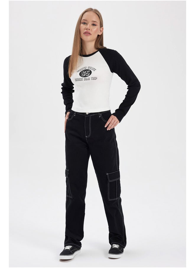 DeFacto - Woman Straight Fit Cargo Woven Trousers - Image 1