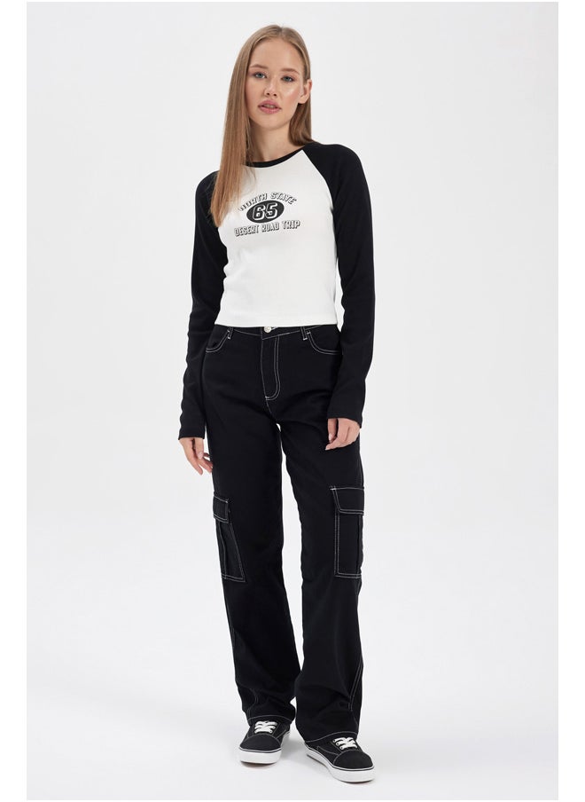 DeFacto - Woman Straight Fit Cargo Woven Trousers - Image 1
