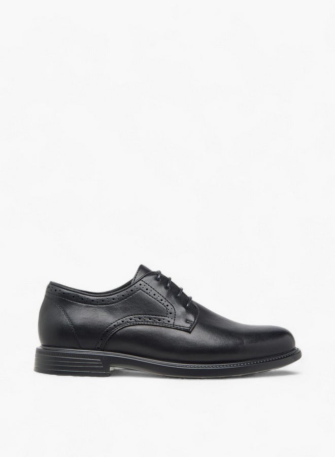 DUCHINI Men's Textured Derby Shoes with Lace-Up Closure  - Image 3