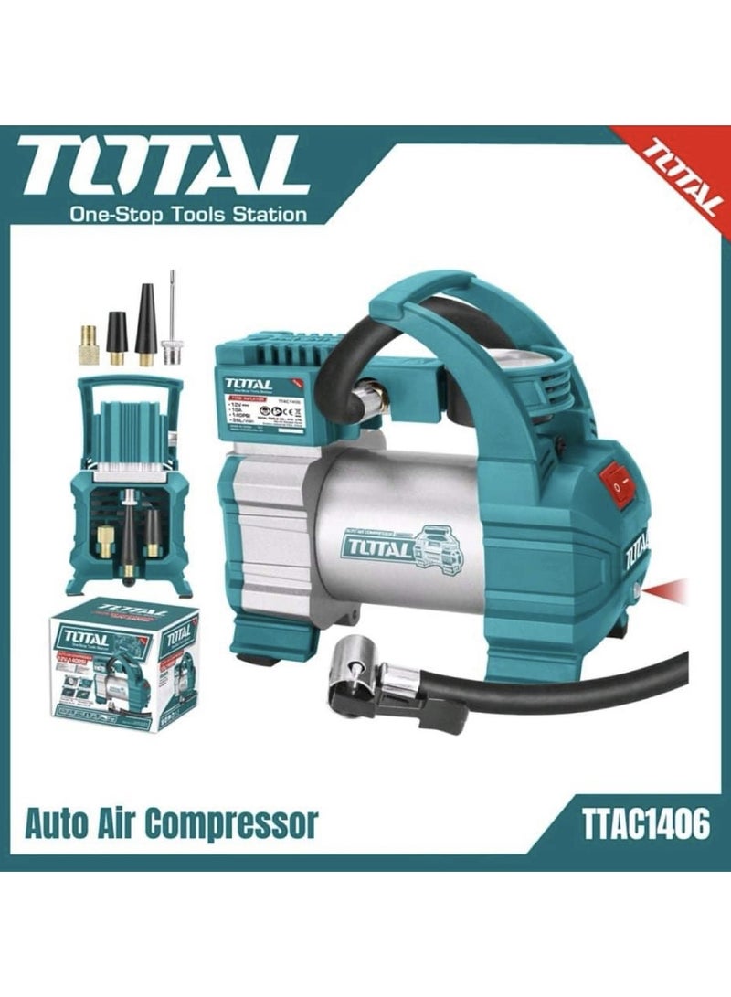 TOTAL T.O.T.A.L Premium Quality Auto Air Compressor Tyre Inflator, 140 PSI / DC12V / 35L /min / 10A , Model: TTAC1406 - Image 2