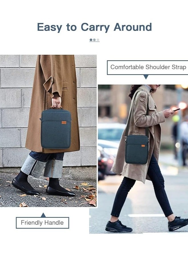 Green Tiger 9-11 Inch Tablet Sleeve Bag, Fits for iPad air 5 10.9" 2022, iPad Pro 11 M2 2022-2018, iPad 10th 10.9, Air 4 10.9, Tab S8 2022, Handle Carrying Case with Shoulder Strap (Dark Blue) - Image 4