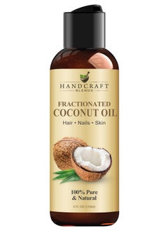 handcraft Blends Fractionated Coconut Oil100% Pure & Natural Premium Grade Coconut Carrier Oil For Essential Oils Massage Oil Moisturizing Hair Oil & Body Oil4 Fl. Oz  - Image 1