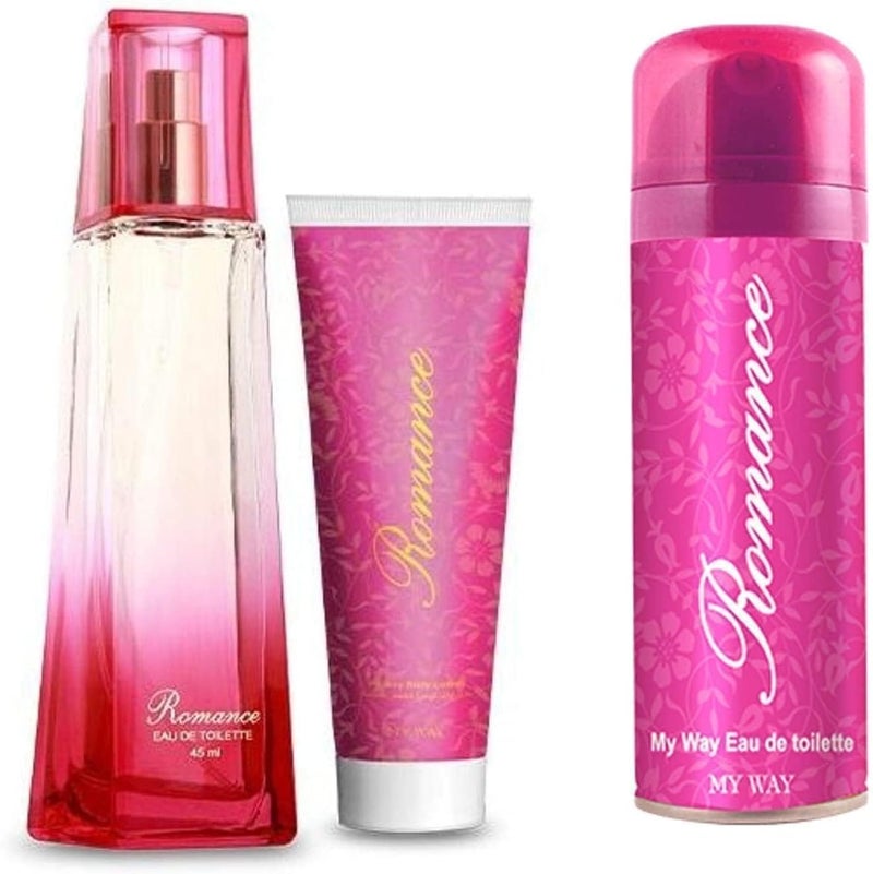 Way Romance set for women EDT & body spray and body lotion