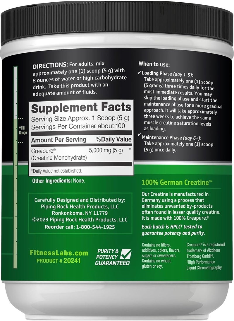 Fitness Labs - German Creatine 100 Servings, 17.6 oz (1.1 Lb) - Image 1