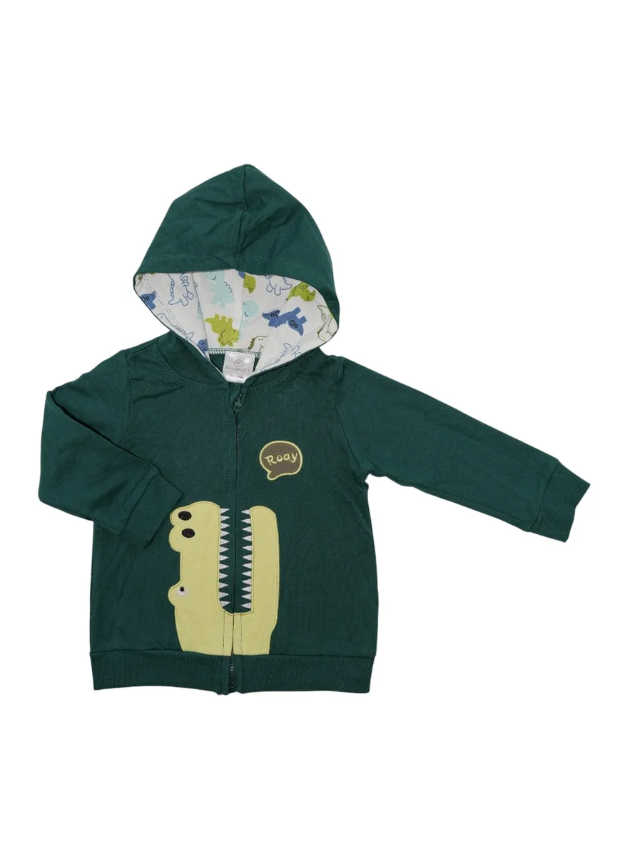 بمبىمىشى Bambimici Crocodile Print Hoodie - Green