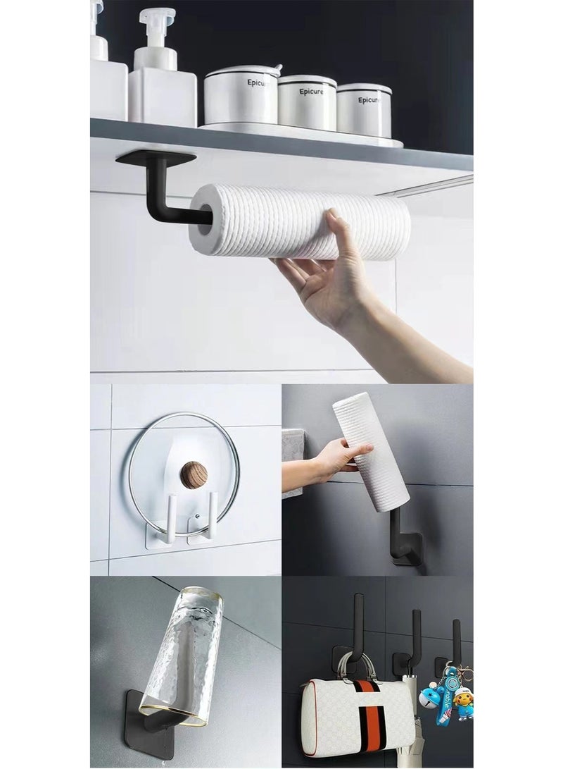 2pcs punch-free hat storage hooks, plastic hooks for hanging keys, hats, towels, self-adhesive sundry hooks, home space-saving storage organizer, suitable for entryways, corridors, bathrooms, bedrooms, homes, dormitories - Image 2